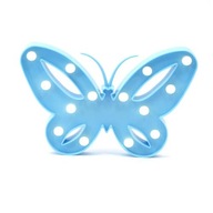 Nočná LED lampa modrý motýľ na batérie Propagovať