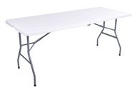 Cateringový stôl FETA WHITE skladací do kufra 180 cm