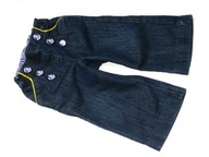 NEXT spodnie jeansy bermudy guziki marynarskie 80