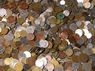 Zahraničné mince - na kilogramy hmotnosť - sada 1 kg KILOGRAM - MIX mincí