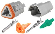 Штекер, кубик соединитель 1-2mm2 made in usa немецкий dt 3 pin