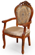 Štýlové kreslo drevo vyrezávaná stolička 77630