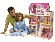 Drevený domček pre bábiky Rezidencia,4 laki 243005