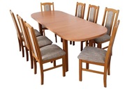 Stół rozkładany drewniany 8 krzeseł MK VII RIBES