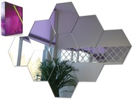 Moderné dekoratívne akrylové zrkadlo HEXAGONY 9x