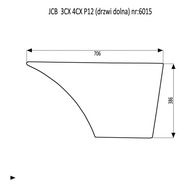 Стекло в дверь нижняя jcb 3cx 4cx p12 - фото