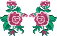 Termolepiace nášivky symetrické ruže