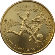 2002 - 2 zł złote MŚ Korea Japonia