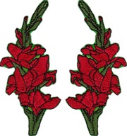 Termo symetrické nášivky Kvety Mečíky