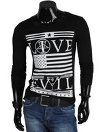 TRENDY LONGSLEEVE LOVE EVIL PREDĹŽENÁ ZADNÁ ČASŤ - L