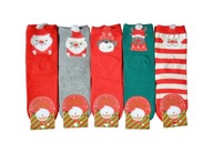 Detské ponožky 28-31 Vianoce s Santa Clausom 5 párov
