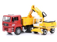 Bruder 2751 MAN TGA nákladní auto s Liebherr bagrem 1:16