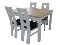 Rozkładany stół z 4 krzesłami wymiary prowansalski