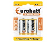 Alkalická batéria Eurobatt C (R14) 2 ks