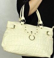 ŚLICZNA BEŻOWA TOREBKA - SKÓRA