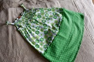 SUKIENKA NOWA KWIATY ZIELEŃ 2-3 LATA 92-98 CM