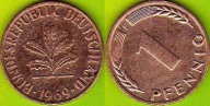 RFN - 1 Pfennig 1969 r. F
