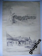 2 RYSUNKI SEBES RUMUNIA TRANSYLWANIA 1979 ROK