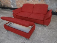 Sofa 3-ka RELAX + duży puf