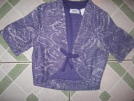 ŚLICZNE FIOLETOWE BOLERKO SREBRNA NIĆ roz.36/38