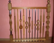 Tralki drewniane z metalem chrom balustrada