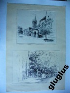 2 RYSUNKI RUMUNIA SEBES TRANSYLWANIA 1979 R