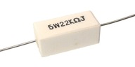 Rezystor mocy 5W ceramiczny 22 kiloohm - 10 sztuk
