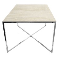 Stolik ława spiek kwarcowy 100x100x50 Travertino