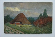 Z ŻYCIA WSI WIEJSKA CHATA przedw. POCZTÓWKA