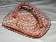 przedwojenna patera koszyczek Huta Hortensja