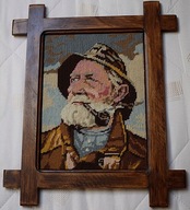 Obrazek haftowany "Rybak"