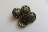 GUZIK METALOWY-STARE ZŁOTO - HERB -guziki -15 mm