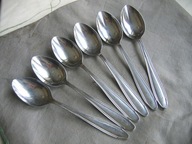 GERLACH : ŁYŻKI obiadowe wz. BAKELIT Porządne GŁĘBOKIE ŁYŻKI do POMIDOROWEJ