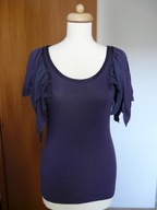 Bluzka fioletowa z rękawami a'la nietoperz, r. S