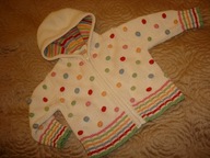 SWETEREK KAPTUR KOLOROWE KROPKI NEXT 12-18 M 86 CM