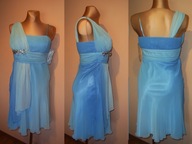 DORIDORCA SUKNIA 36 Błękit plisowana,wesele