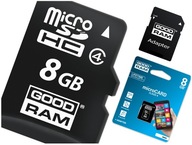 Memorová karta Goodram Micro SD 8GB + Adaptér SDHC