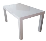 Stół prostokątny rozkładany Stolmit połysk 140 x 80 x 75cm biały