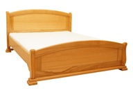 Łóżko pojedyncze drewniane Wioleks Sypialnia 140x200 odcienie brązu