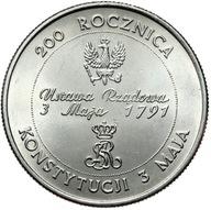 Polska - moneta 10000 Złotych 1991 KONSTYTUCJA 200 ROCZNICA KONSTYTUCJI UNC