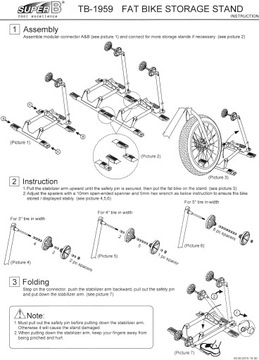 ПОДСТАВКА ДЛЯ ВЕЛОСИПЕДА SUPER B TB-1959 FAT BIKE SPRING