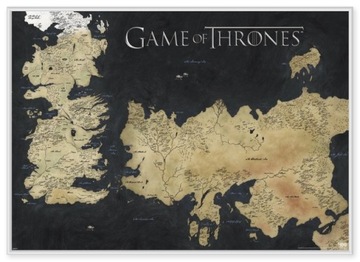 Gra o Tron Mapa Westeros i Essos - plakat 140x100