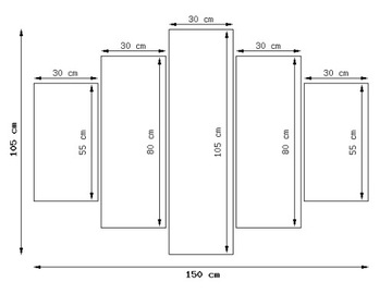 Фотография ТИГР Триптих Картинки 150x105 Красивый Тигр