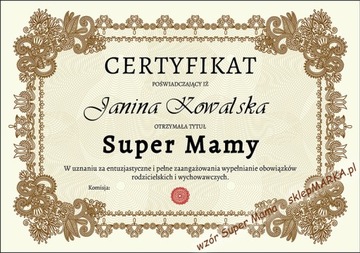 DZIEŃ MATKI - PREZENT Pantofle SUPER MAMA nr 36