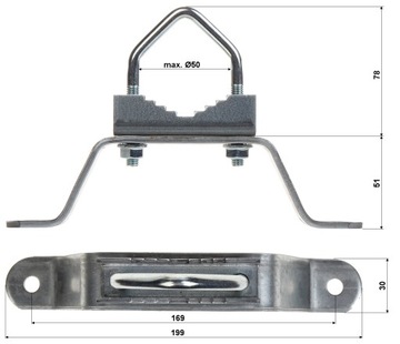 OMM-50L6 НАСТЕННЫЙ ЗАЖИМ МАЛЫЙ ABCV