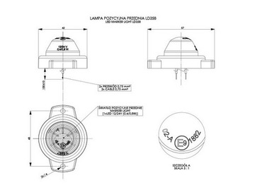 Светодиодный габаритный фонарь LD358 12/24В