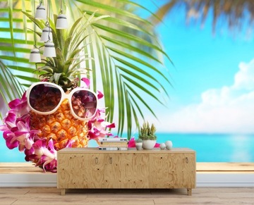 Fototapeta 3D ananas okulary morze 416x290 F00303