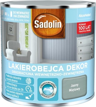 ЛАК SADOLIN МЯТНЫЙ ДЕКОР 1л WAW