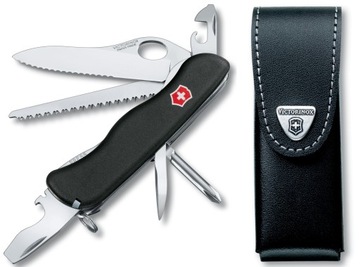 Victorinox 0.8463.MW3, карманный нож Trailmaster MW + кожаный чехол 4.0523.3