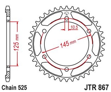 Цепь + звезды Yamaha TDM 850 1996-1998 POWER+